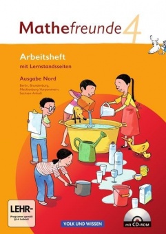 Mathefreunde 4. Schuljahr. Arbeitsheft + CD-ROM und Lernstandsseiten. Nord 