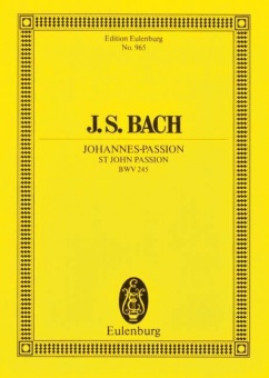 Johannes-Passion, Johann Sebastian Bach, Studienpartitur 