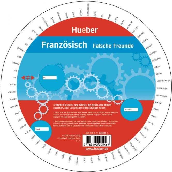 Wheel. Französisch. Falsche Freunde. Sprachdrehscheibe 