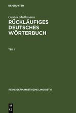 Rückläufiges deutsches Wörterbuch 