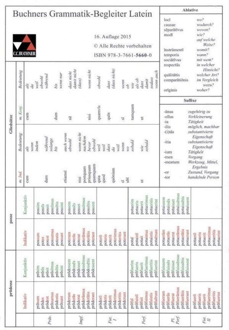 Buchners Grammatik-Begleiter Latein 